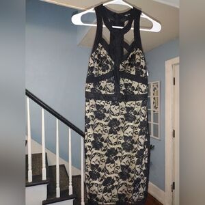 Ruby Rox Black and Nude Floral Backless DressSize 7